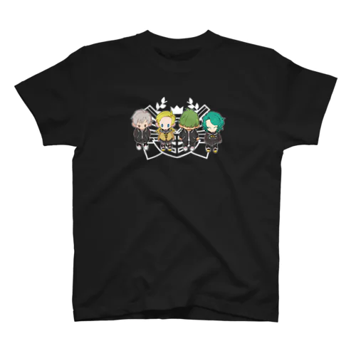 マグ学_4人組_校章（白） スタンダードTシャツ