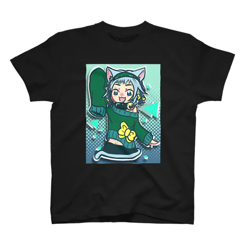 猫耳少女（カラーver.） Regular Fit T-Shirt