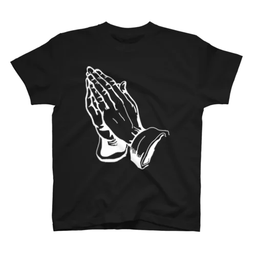 Praying Hands (wh) スタンダードTシャツ