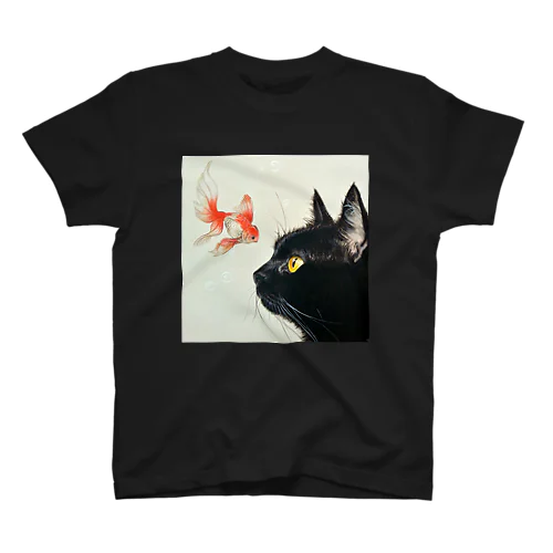 金魚と黒猫 Regular Fit T-Shirt