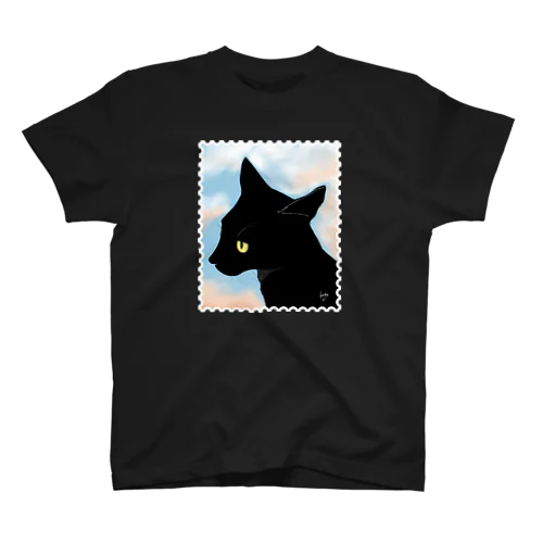 黒猫切手 Regular Fit T-Shirt