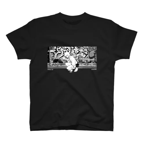 01SCENE-002 - Dark Regular Fit T-Shirt