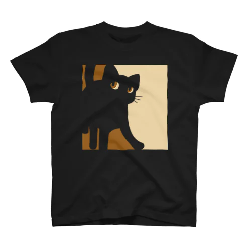 黒猫Tシャツ Chat noir A Regular Fit T-Shirt