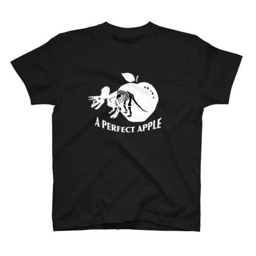 トリケラトプスとリンゴ白 Regular Fit T-Shirt
