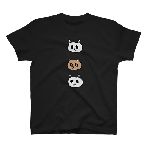 たぬきがパンダに挟まれる スタンダードTシャツ