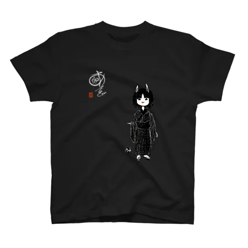 兎面の子(白字) Regular Fit T-Shirt