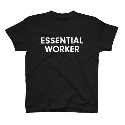 ESSENTIAL WORKER-エッセンシャルワーカー-白ロゴ Regular Fit T-Shirt