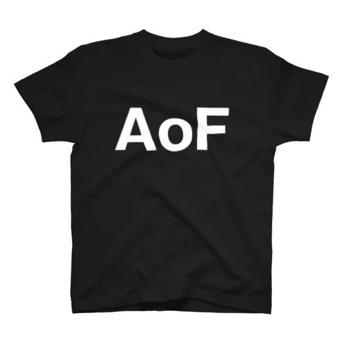 AoF　白文字 Regular Fit T-Shirt