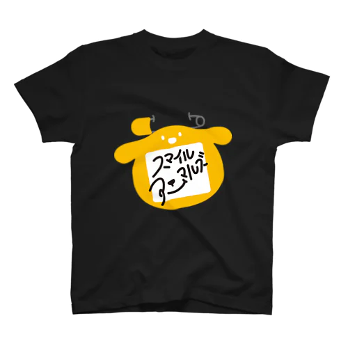 スマイルアニマルズ_黒 スタンダードTシャツ