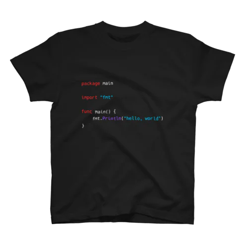 Go言語 hello, world スタンダードTシャツ