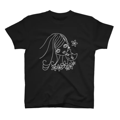 猫と女の子 19 スタンダードTシャツ