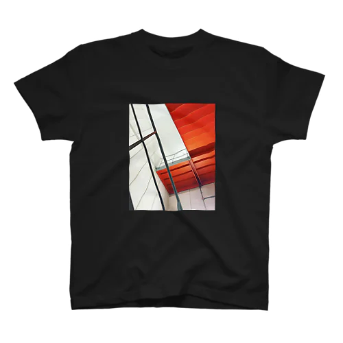 (3)オレンジの階段 Regular Fit T-Shirt