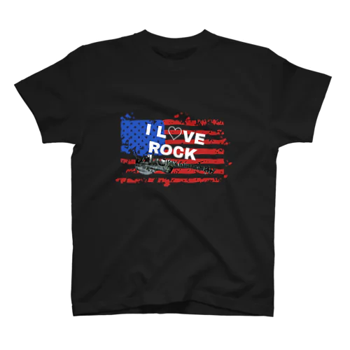 ILOVE Rock(白文字) Regular Fit T-Shirt