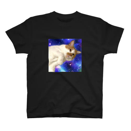 銀河に浮かぶ猫万次郎 スタンダードTシャツ