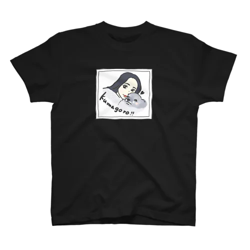 「保護犬カフェ支援」グッズ 熊伍郎さんツーショット スタンダードTシャツ