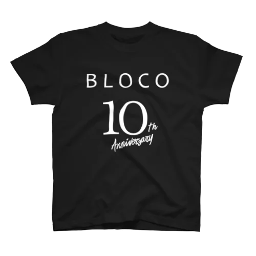 BLOCO 10th White スタンダードTシャツ