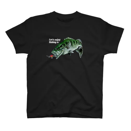 enjoy fishing-bass-w スタンダードTシャツ