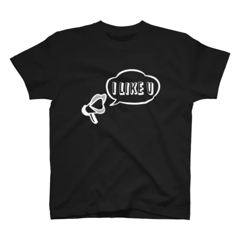 LipMegaphone “I LIKE U”_WH Regular Fit T-Shirt