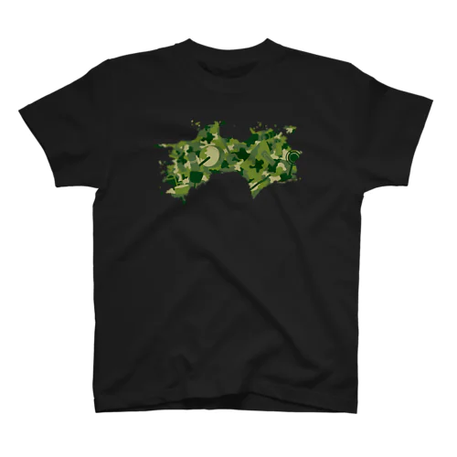 AWAODORI迷彩GREEN スタンダードTシャツ