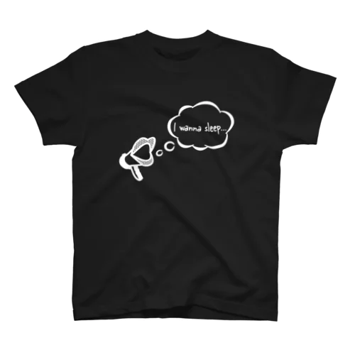 LipMegaphone “I wanna sleep”_WH Regular Fit T-Shirt