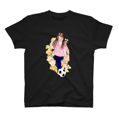 ボールで遊ぶ女の子 スタンダードTシャツ