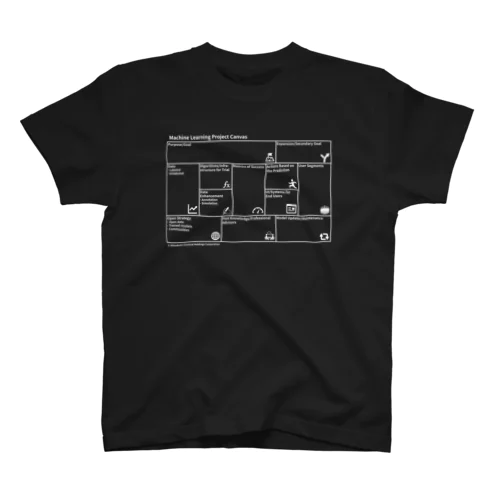 機械学習プロジェクトキャンバス Tシャツ (dark) スタンダードTシャツ