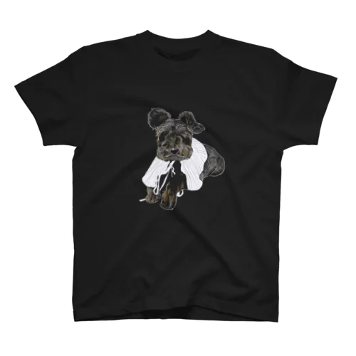 線画の犬Tシャツ スタンダードTシャツ