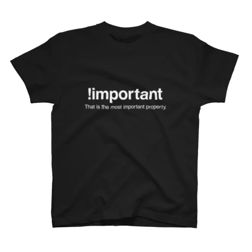 !important(白文字) Regular Fit T-Shirt