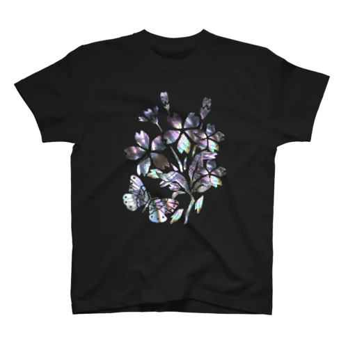 蝶　桜　螺鈿細工 スタンダードTシャツ