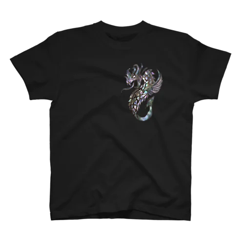 蛇　龍　釣り針　螺鈿細工調 Regular Fit T-Shirt