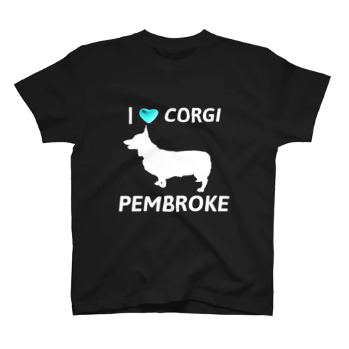 I❤️CORGI PEMBROKE 黒ver スタンダードTシャツ