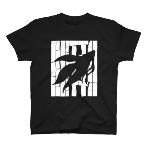 シルエットベタ（白） スタンダードTシャツ