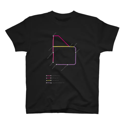 Rail Line Alphabet T-shirts 〈 B 〉 スタンダードTシャツ