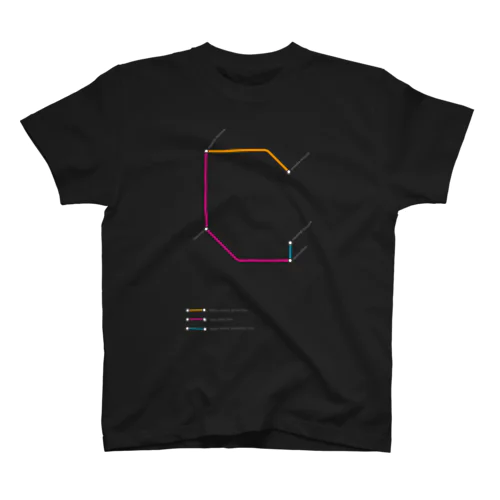 Rail Line Alphabet T-shirts 〈 C 〉 スタンダードTシャツ