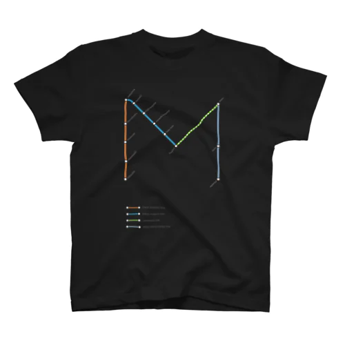 Rail Line Alphabet T-shirts 〈 M 〉 スタンダードTシャツ