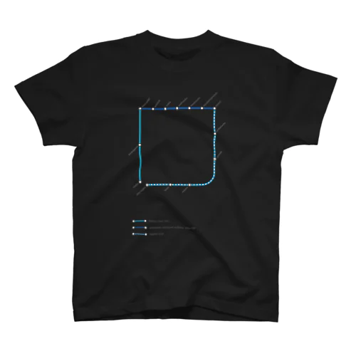 Rail Line Alphabet T-shirts 〈 O 〉 スタンダードTシャツ