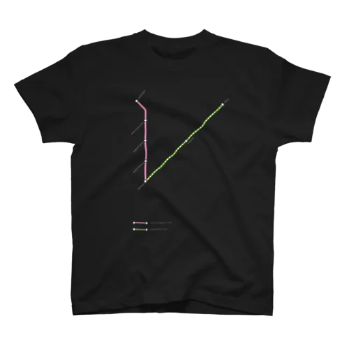 Rail Line Alphabet T-shirts 〈 V 〉 スタンダードTシャツ