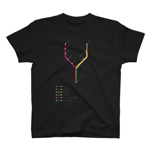 Rail Line Alphabet T-shirts 〈 Y 〉 スタンダードTシャツ