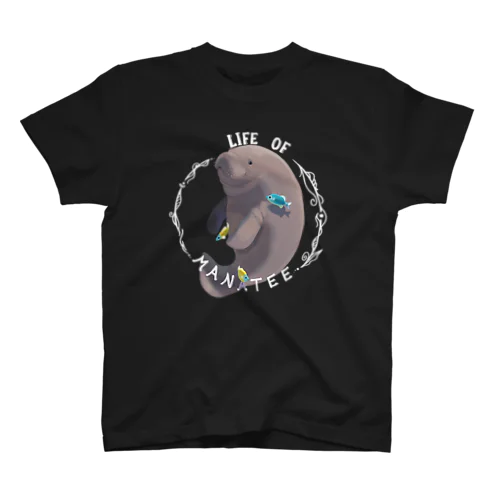 Life of Manatee ライフ・オブ・マナティー ブルーのお魚と スタンダードTシャツ