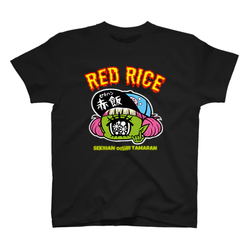 RED RICE(黒) Regular Fit T-Shirt