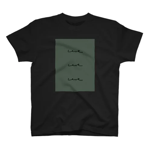 dark gray green Message スタンダードTシャツ