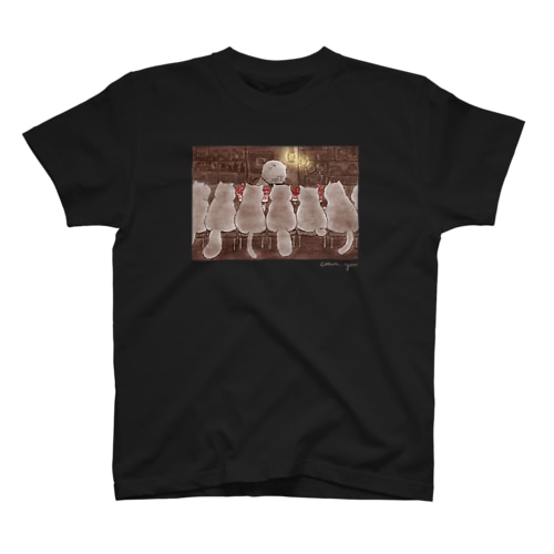 真夜中の食いしんぼう猫 Regular Fit T-Shirt