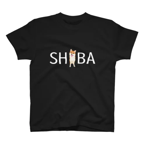 赤SHIBA（まろ眉なし黒） スタンダードTシャツ