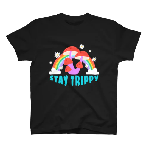 STAY TRIPPY（飛んだままでいろ）マジックマッシュルーム　きのこ　サイケデリック　LSD　幻覚 Regular Fit T-Shirt