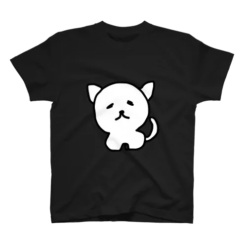 頭がデカイ、白猫さん スタンダードTシャツ