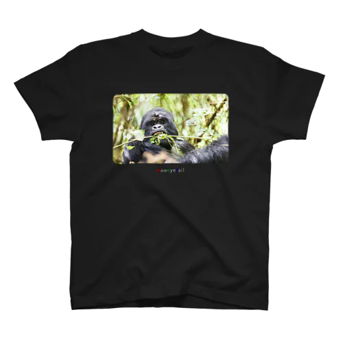 会長:  御利良野 光 (Ray Gorilla Beringei) Regular Fit T-Shirt