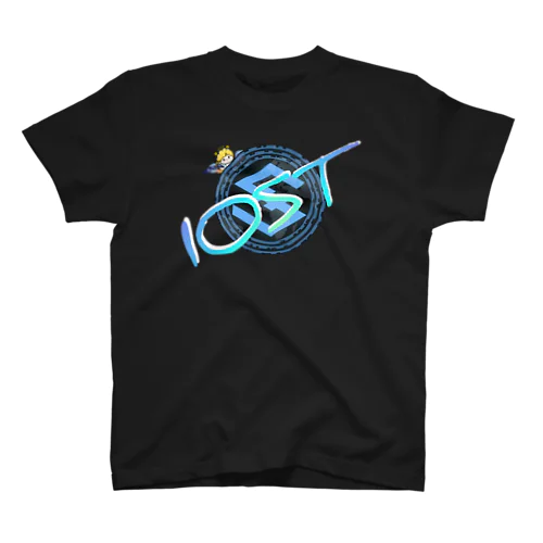 IOST【ホッパーデザイン】グラデーション（青サポたん） スタンダードTシャツ