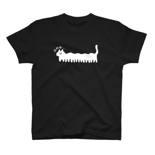 パノラマ失敗ねこ(白猫) スタンダードTシャツ