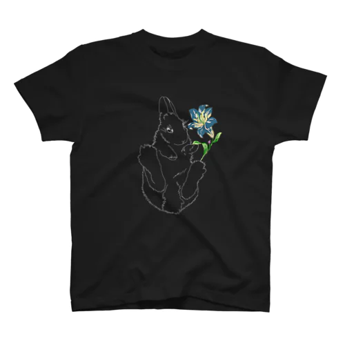 お腹出しうさぎ(白枠ver) スタンダードTシャツ