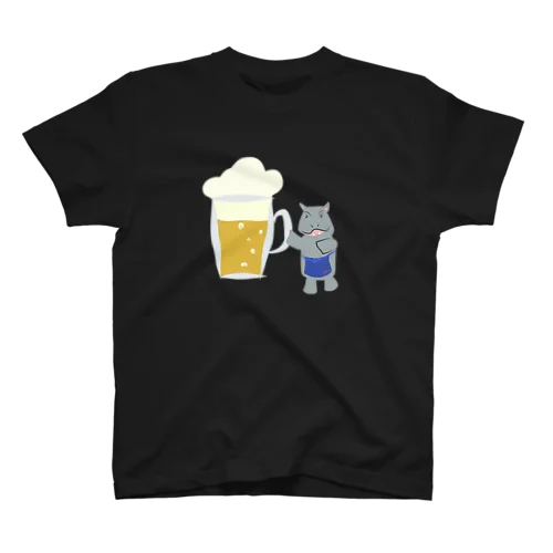 ビールとカバ（こちらが本日のおすすめです） スタンダードTシャツ